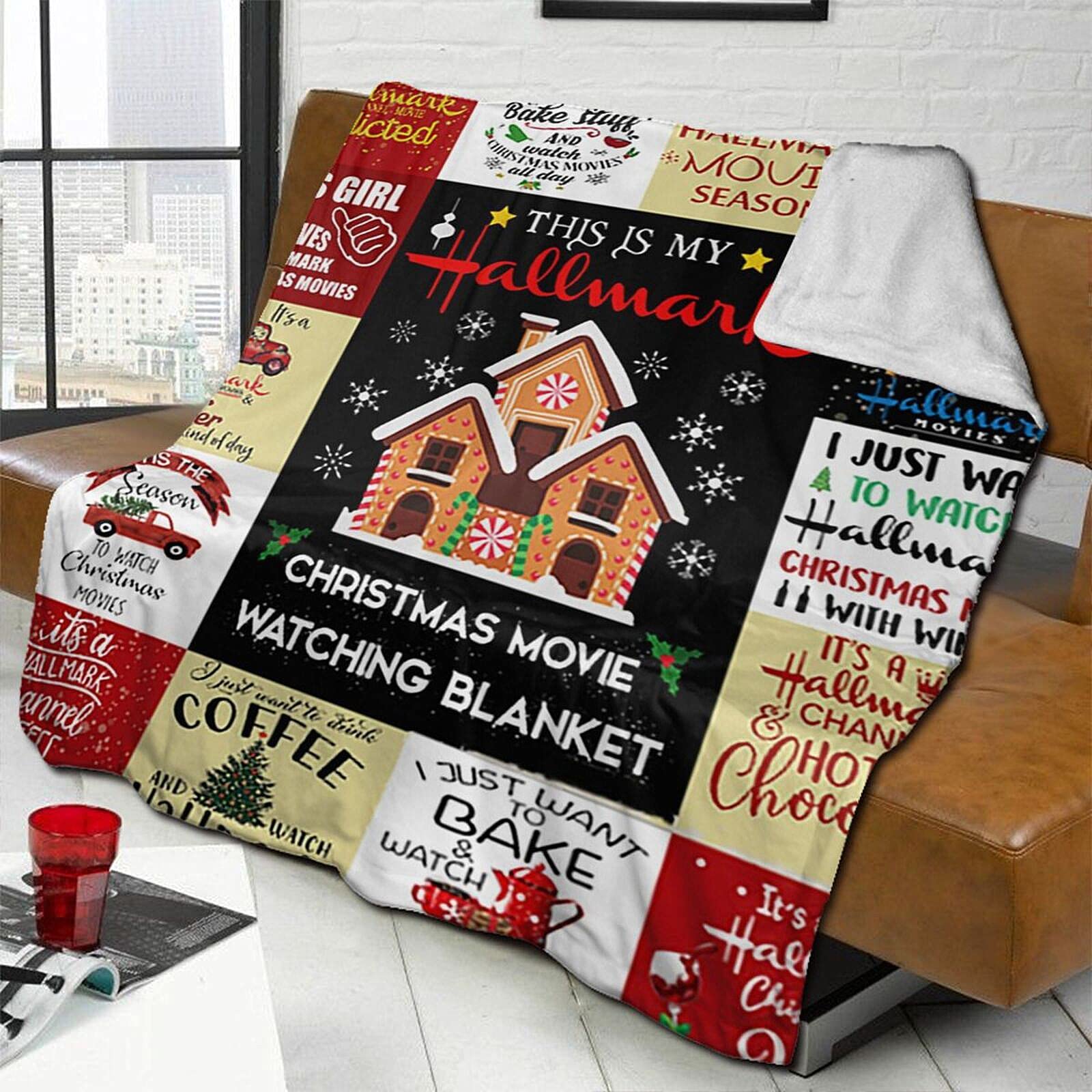 Christmas Movie Watching Blanket Personalized Christmas Throw