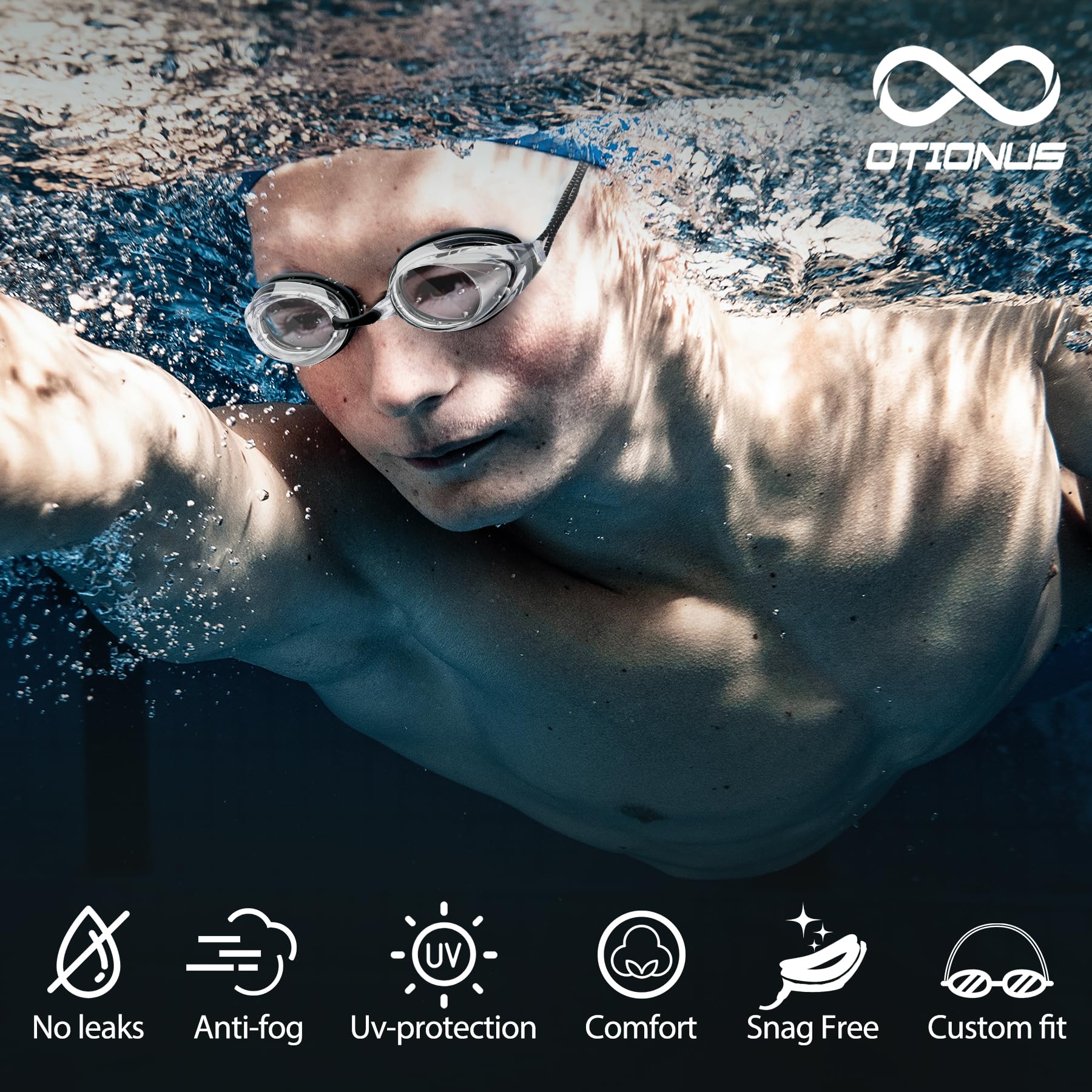 Gafas de natación sin fugas antivaho 0009