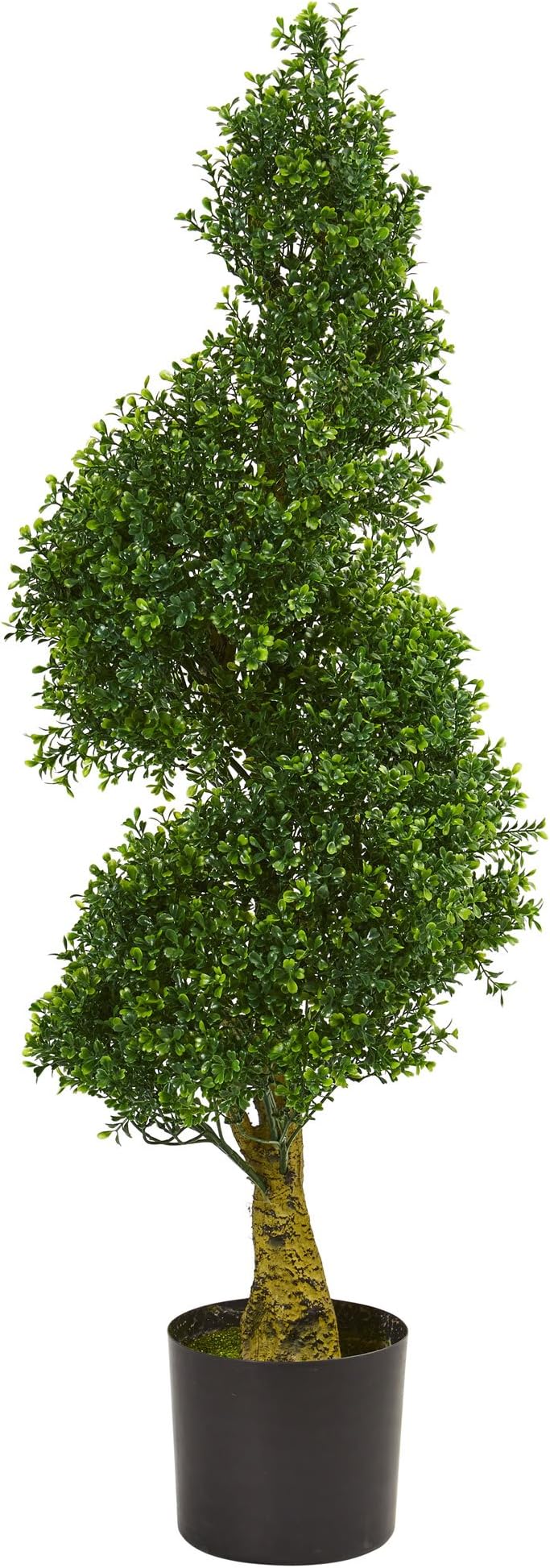 Nearly Natural 5517 4' Spiral Boxwood Artificial Tree, UV Resistant (Indoor/Outdoor) 4' Spiral Boxwood Tree (Indoor/Outdoor), Green