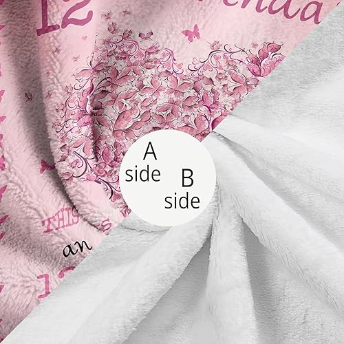 Miniatura 5 de Gevuto Mantas de regalos de cumpleaños para niñas de 12 años, regalos de cumpleaños de 12 años, decoraciones para niñas, manta de 50 x 60 pulgadas,