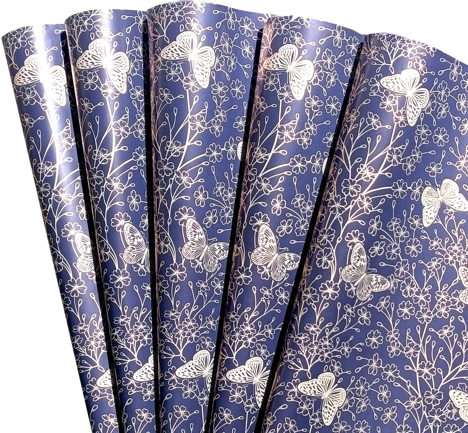 Aakar, Pack of 5, Gift Wrapping Paper Sheet, Gift Paper, Gift Wrap For Birthday (Midnight Gold)