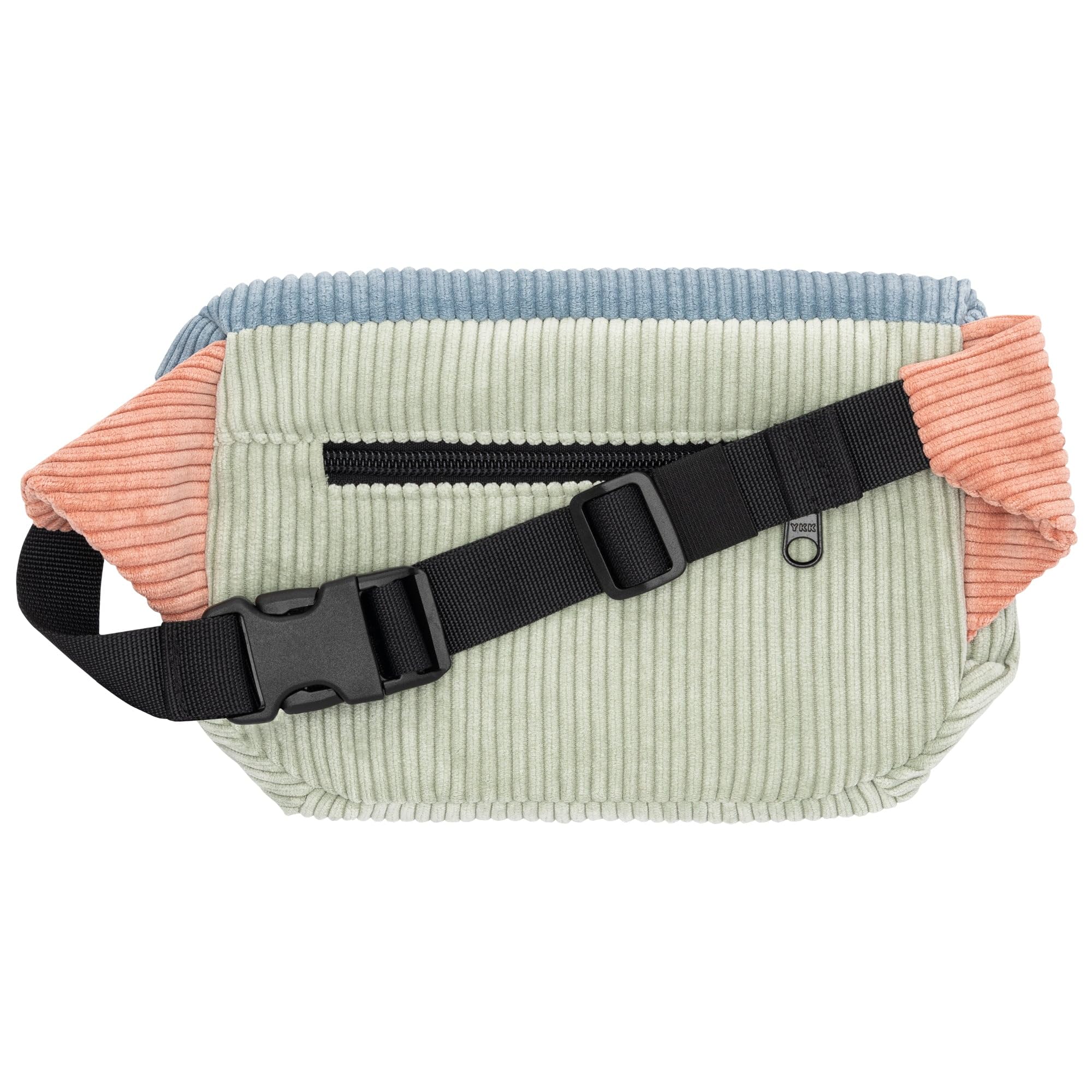 Bauchtasche eckig, Cord Mint/Hellblau/Rosa, vegan, Handmade in Berlin für Damen, Herren, Unisex. Hipbag, Crossbody Bag, Schultertasche, Hüfttasche