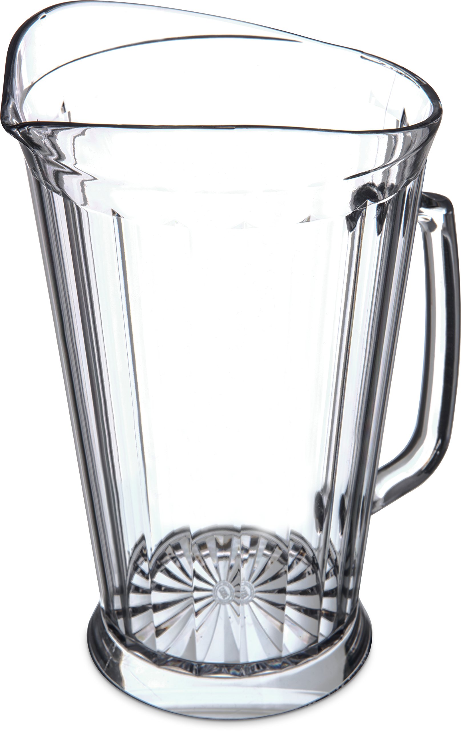 Crystalite Tall Pitcher Rounded Pitcher for Restaurants by Carlisle FoodService Products – 60 Ounces, Plastic, Clear, Model 558707