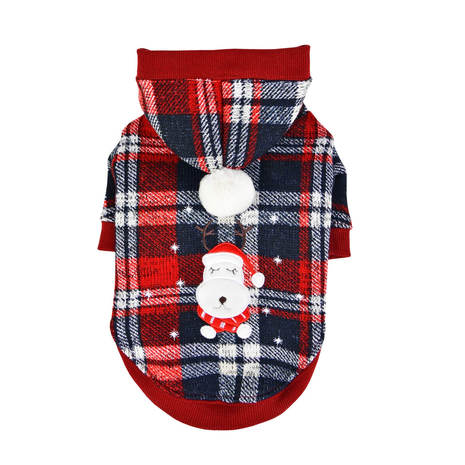 Puppia Blitzen Chequered Red M T-Shirt Top for Dog - 700 g