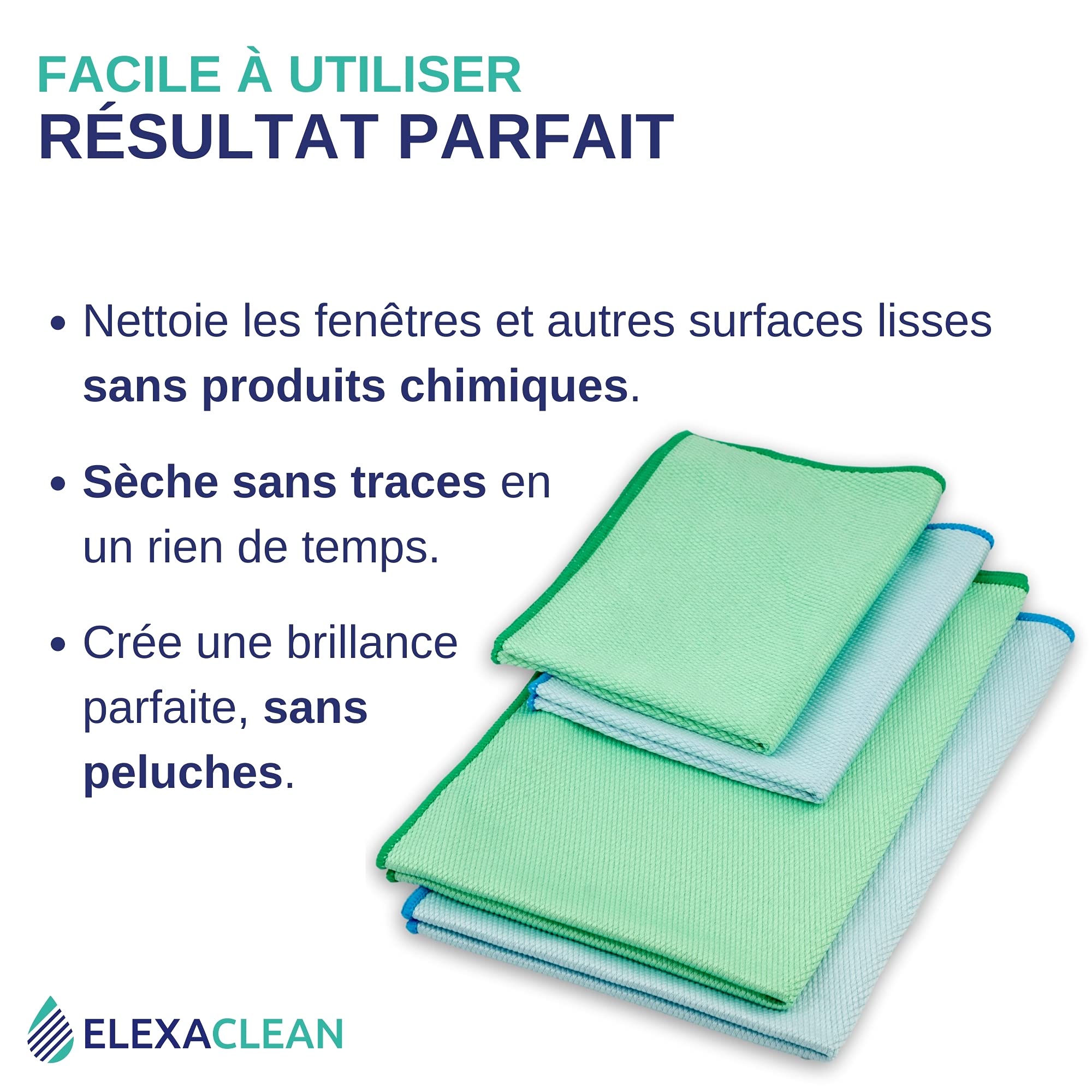 ELEXACLEAN Lot de 6 chiffons de nettoyage en microfibre de qualité supérieure pour vitres de voiture - 60 x 40 cm - Anthracite - Pour l'intérieur et l'extérieur
