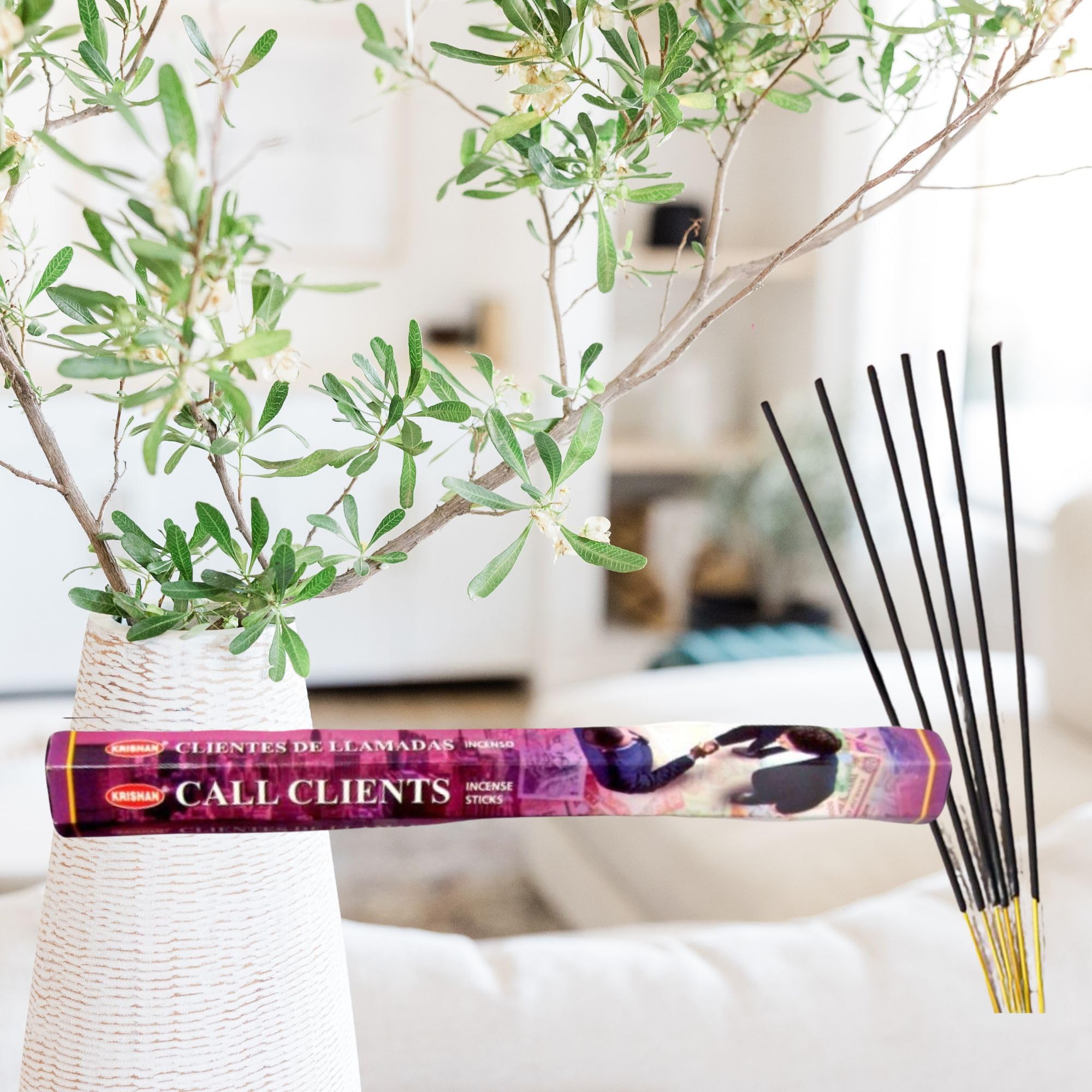 Fenny's Creations Black Call Clients Incense Sticks Premier Fragrance Hend Rolling Incense 120 Joss Sticks 6Pk Krishan