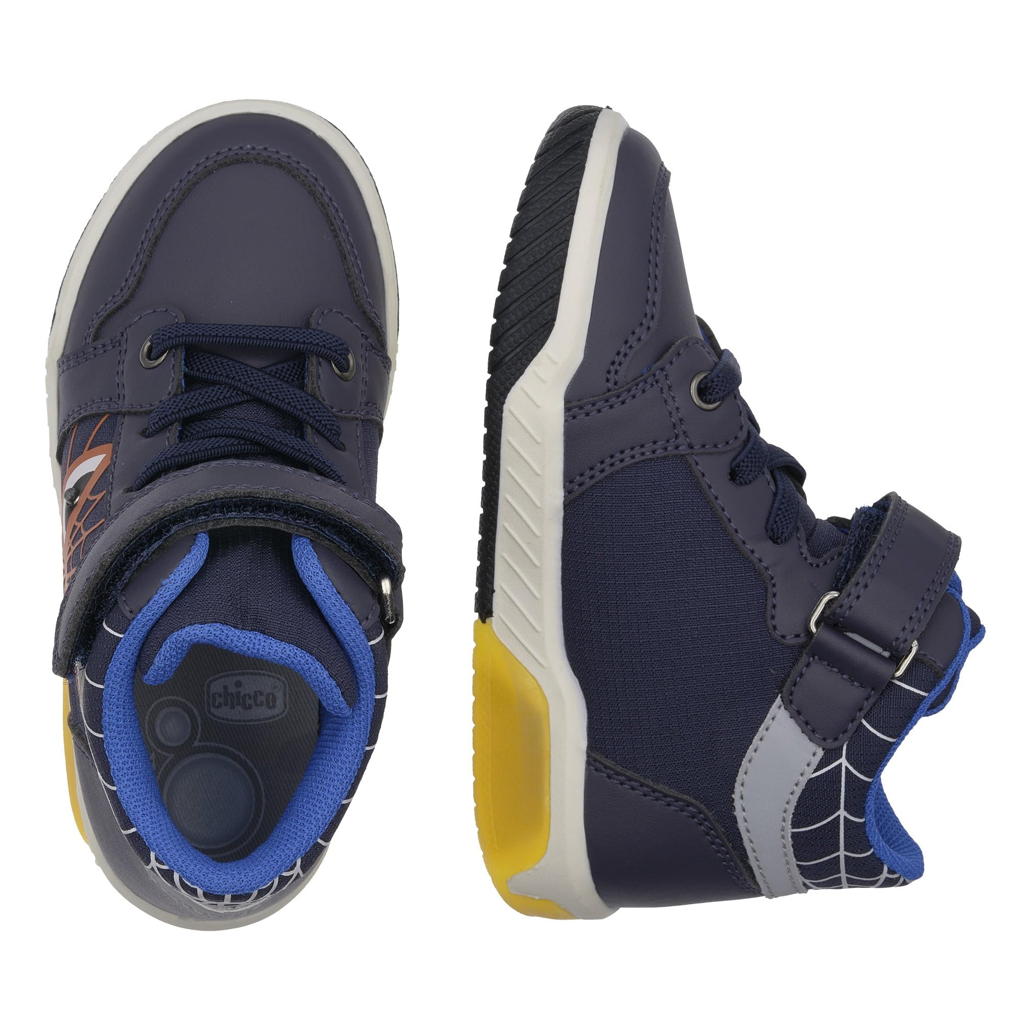 Chicco, Zapatos con Luces, Zapatillas Niño, con Doble Cierre, Cómodas, Flexibles y Transpirables, Ideales para Primavera, Otoño e Invierno, Zapatos Niño, Designed in Italy