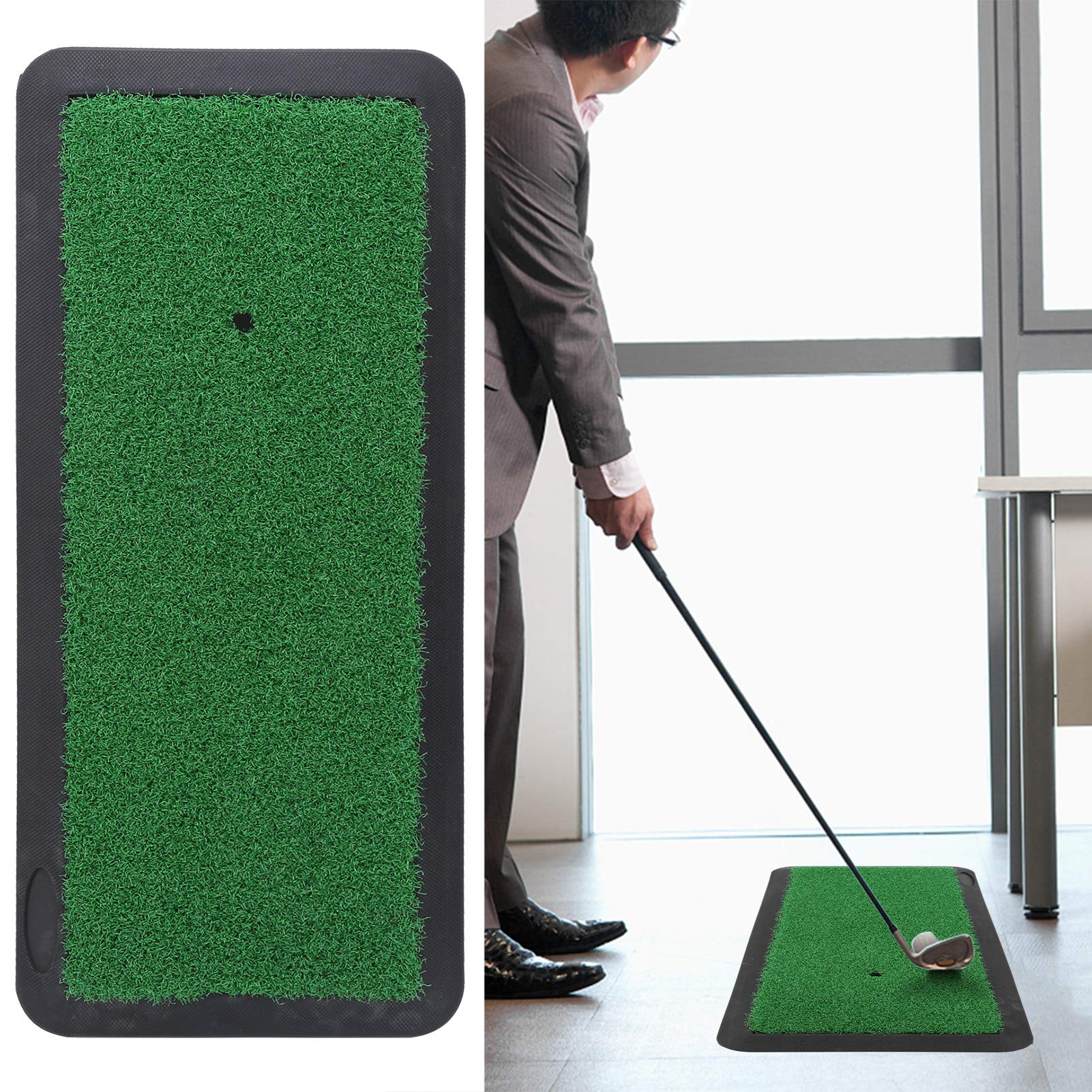 iFCOW Tappetino da allenamento da golf in erba artificiale con superficie in gomma