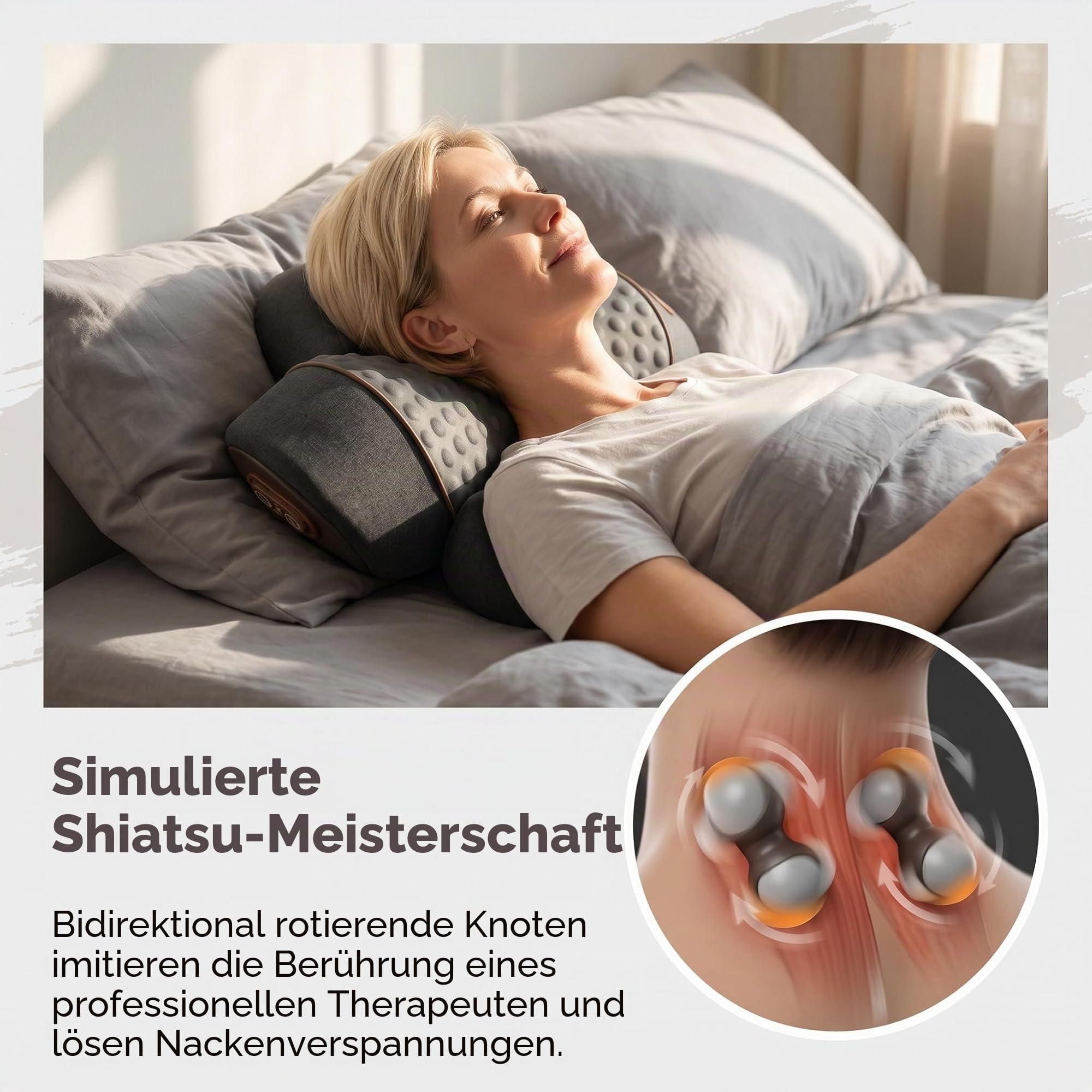2027 Revitool PhysioRest 3in 1 Massagekissen, 39° Winkel Revitool Nacken
