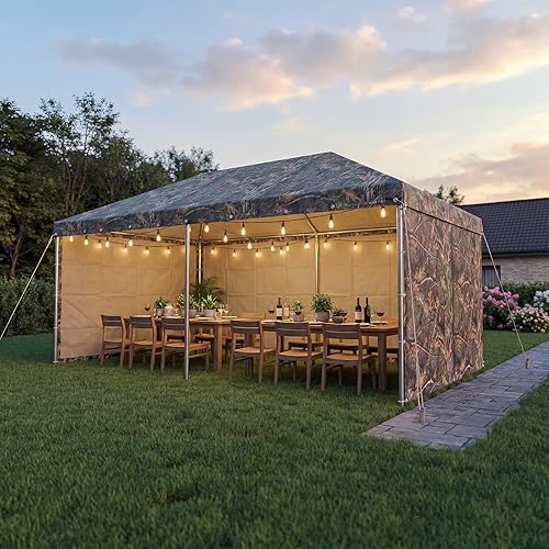 Miniatura 8 de Lona resistente de 9 mil (0.009 in), impermeable, resistente a los rayos UV, utilizada para exteriores, caza, camping, mochileros, tienda de Árbol