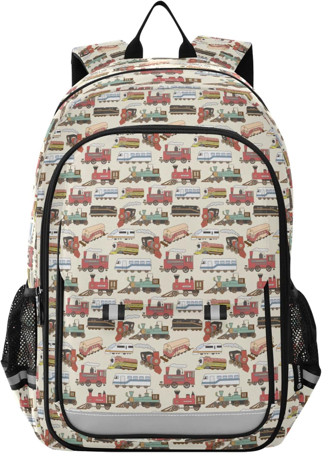 Fisyme Vintage Route 66 School Backpack Laptop Backpack Bags Bookbag Travel Casual Computer Notebooks Daypack