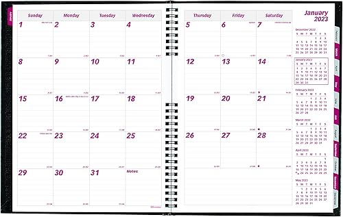 Miniatura 6 de Brownline CoilPro - Agenda mensual a rayas de 14 meses, 11 x 8.5, cubierta negra, 14 meses (de diciembre a enero): 2022 a 2024