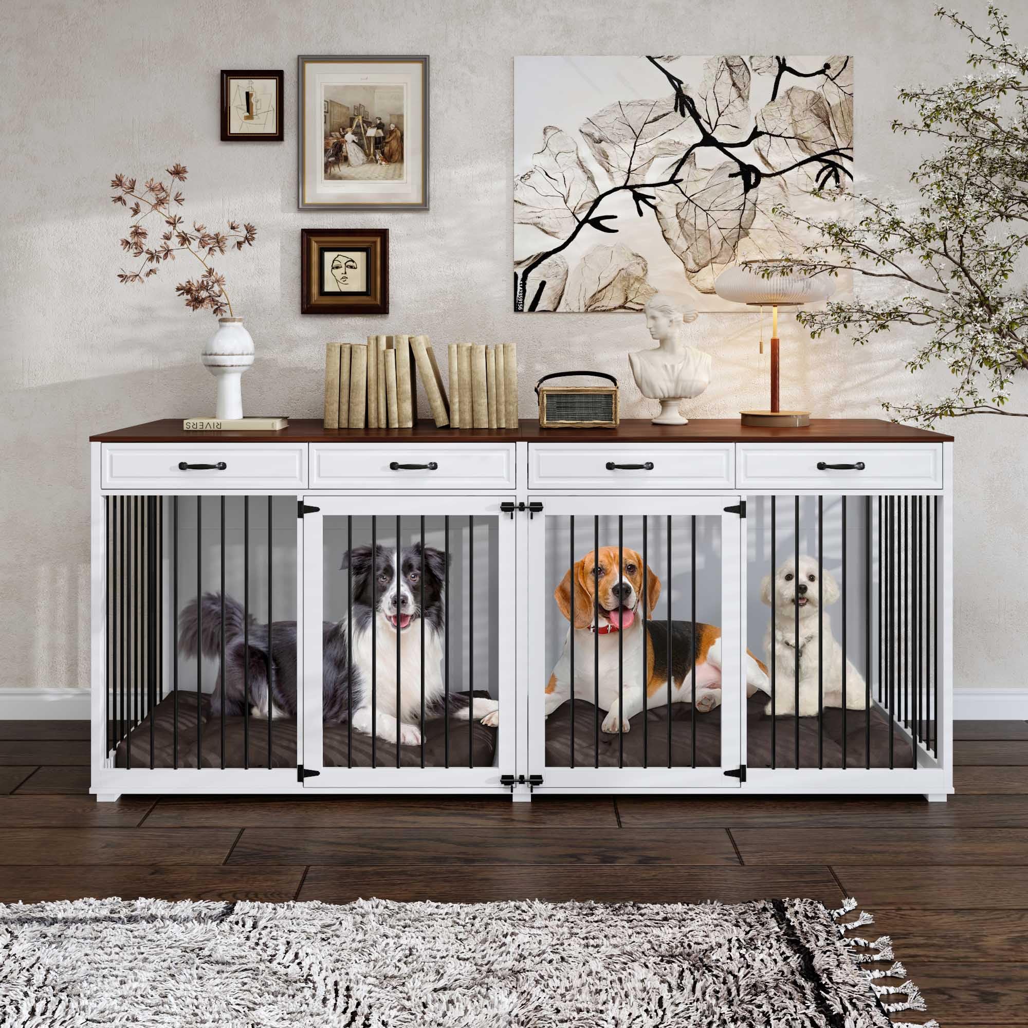 Image result for Dog Crate Tv Stand Extra Large Wooden Dog Crate With Double Rooms ...
