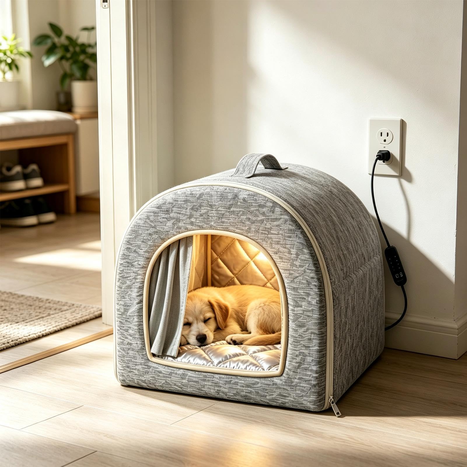 Beheiztes Katzenhaus Indoor Einstellbare Temperatur Geschlossene