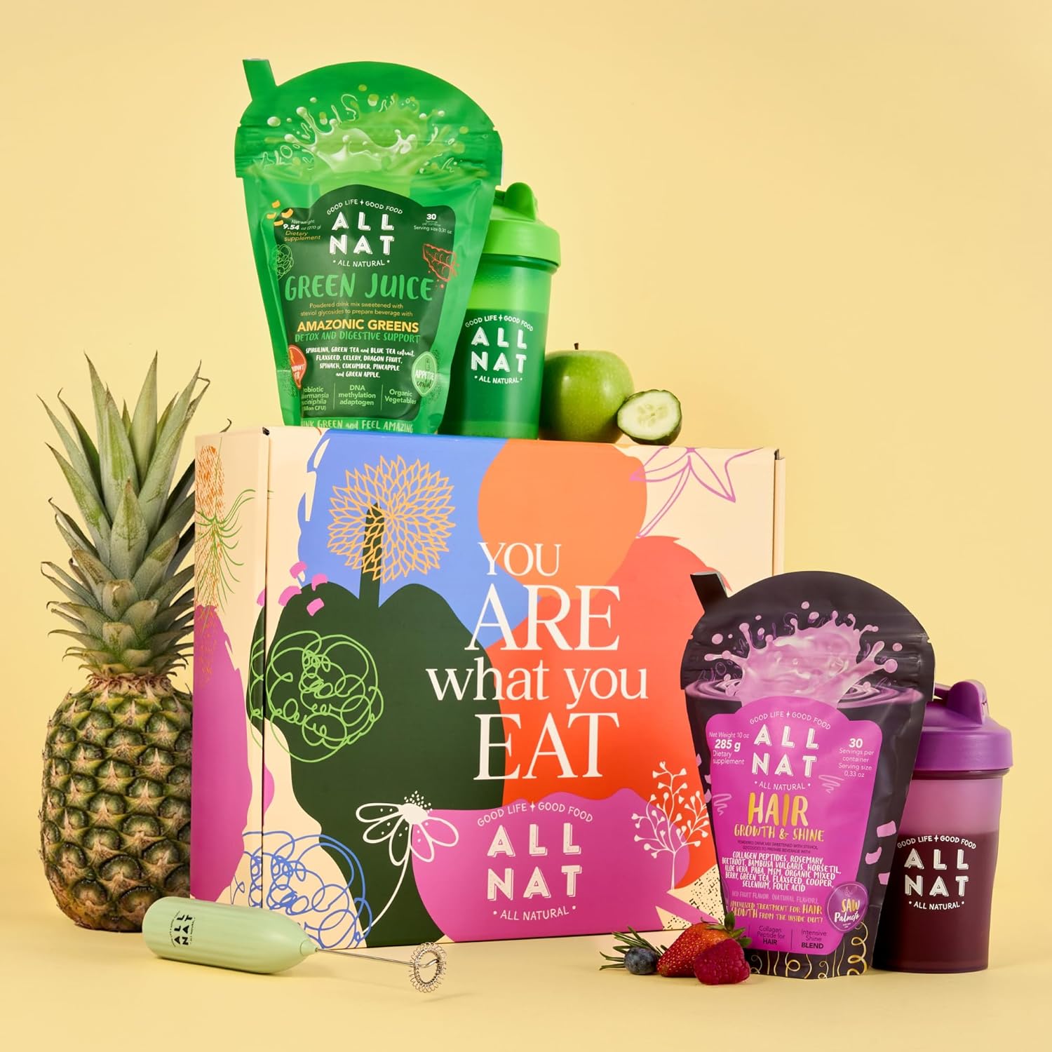 ALL NAT Super Greens Powder | Green Juice with 38 Superfoods, 11 Organic Nutrients, Amazonian Antioxidants | Gut Health, Detox & Immunity | Vegan, No Sugar – 30 Servings - Image 9