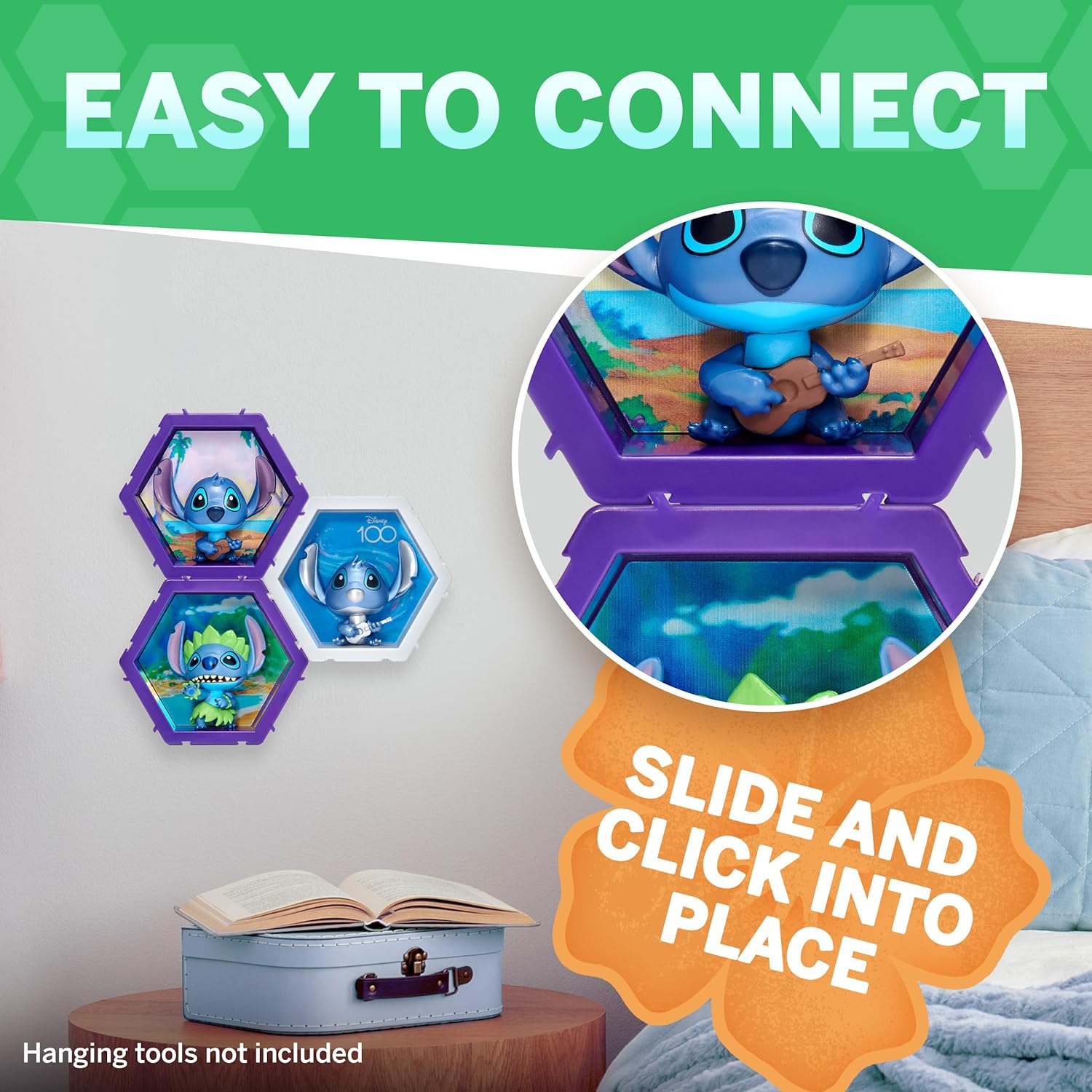 WOW! PODS 4D Disney Classic Stitch | Lilo & Stitch Light-Up Bobble-Head Figure | Connectable Collectables, Toys & Gifts |