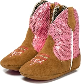 Bota Botina Infantil Texana Bebe Menina Em Couro Country