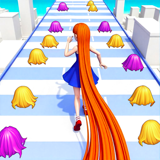 Long Hair Rush Challenge - Long Hair Run Race Fashion Beauty Runner Game