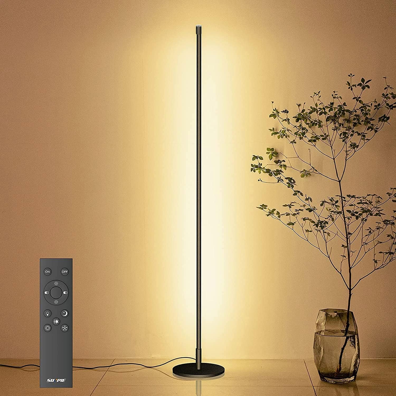 Amazon.co.jp : LED フロアライト ラック付き 北欧風 無段階調光調色