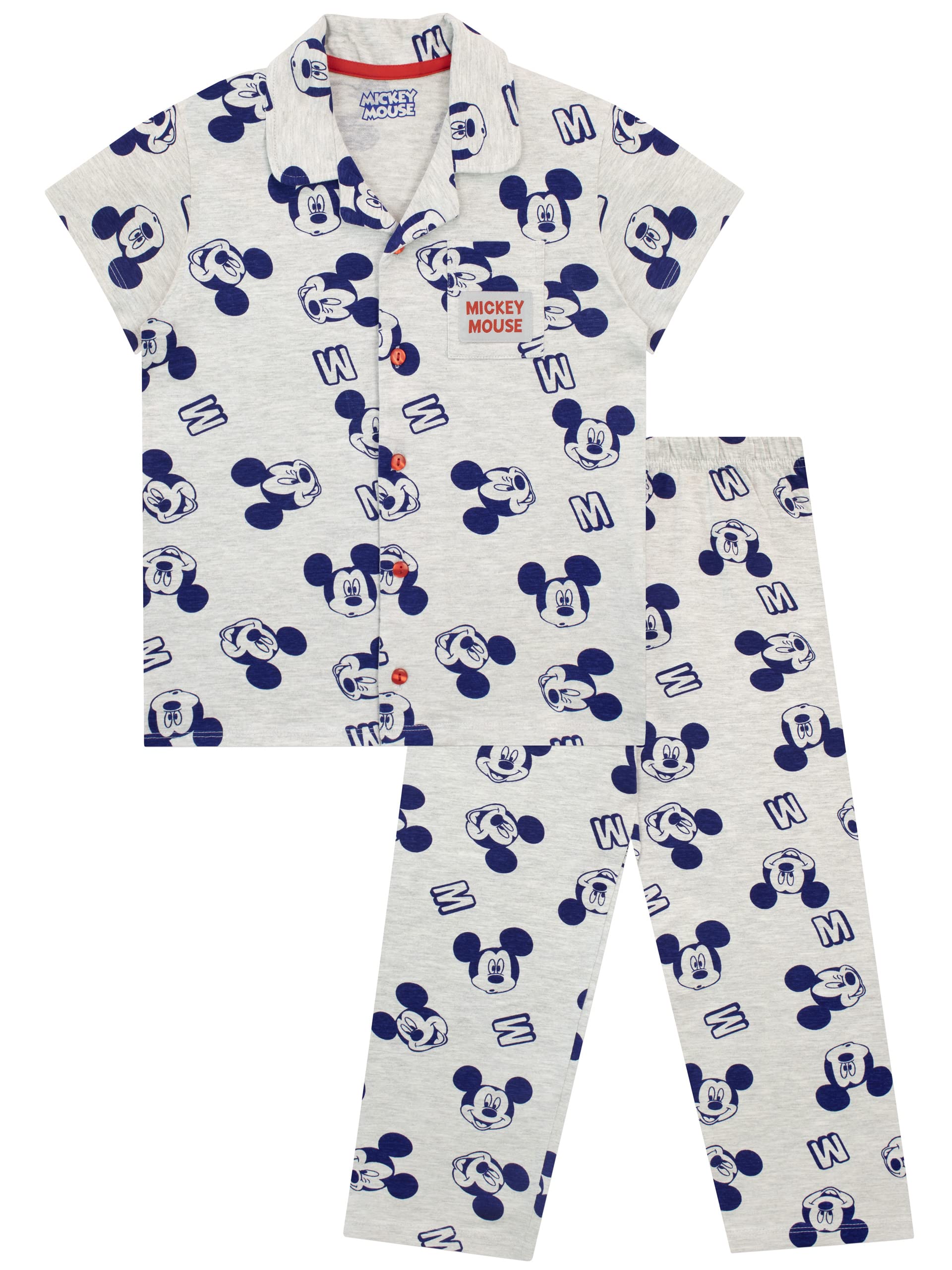 Disney Boys Pyjamas Mickey Mouse Grey 18-24 Months