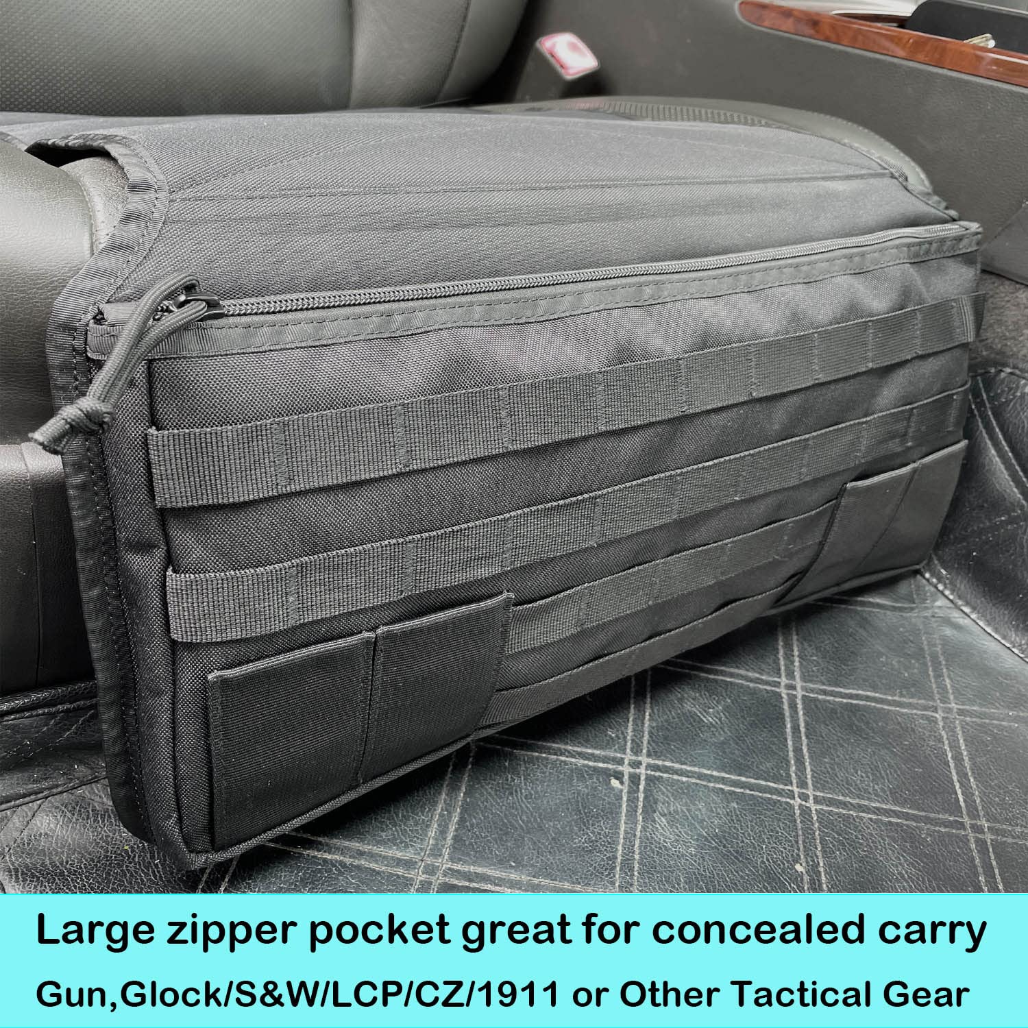 Chest Holsters For Pistols Concealed Car Seat Holster With Molle \u0026 Zipper  Pocket - Universal Gun Holder For Vehicle Tactical Seat Cover, image size:1500x1500