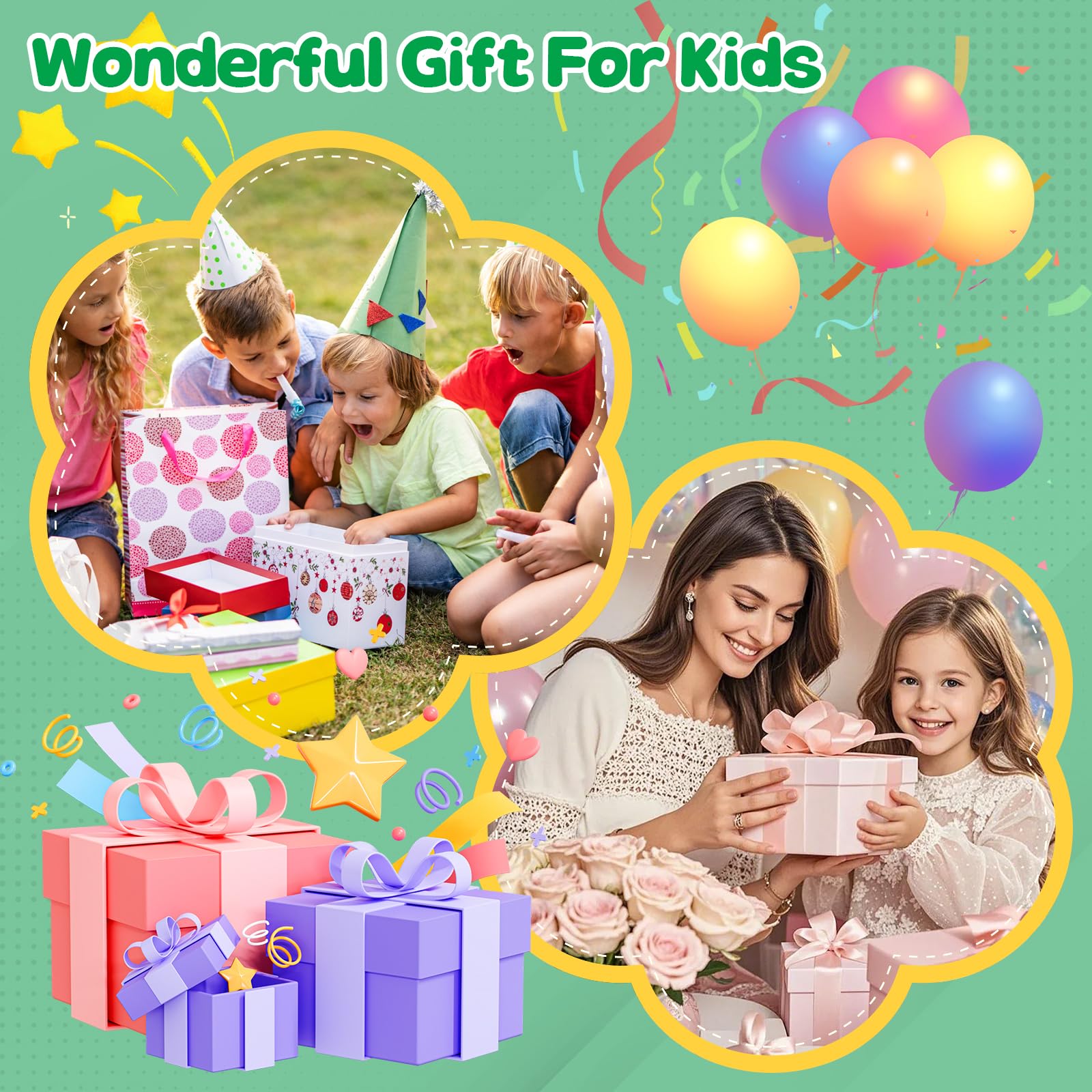 Camara Fotos Infantil Instantanea, con 5 Papel de Impresión, 32GB Tarjeta