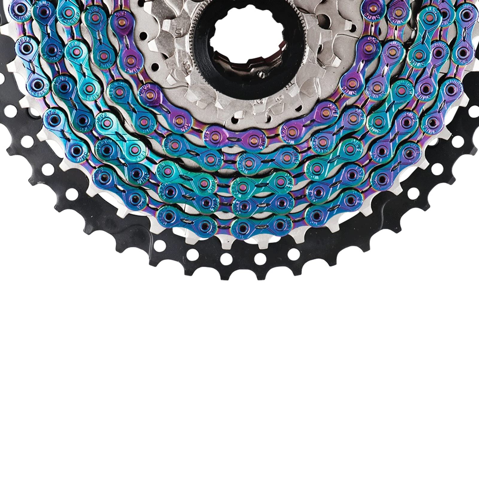 Fahrradkette, Elektrisch plattierte bunte 11-Gang-Fahrradkette for Mountainbike, Autobahn