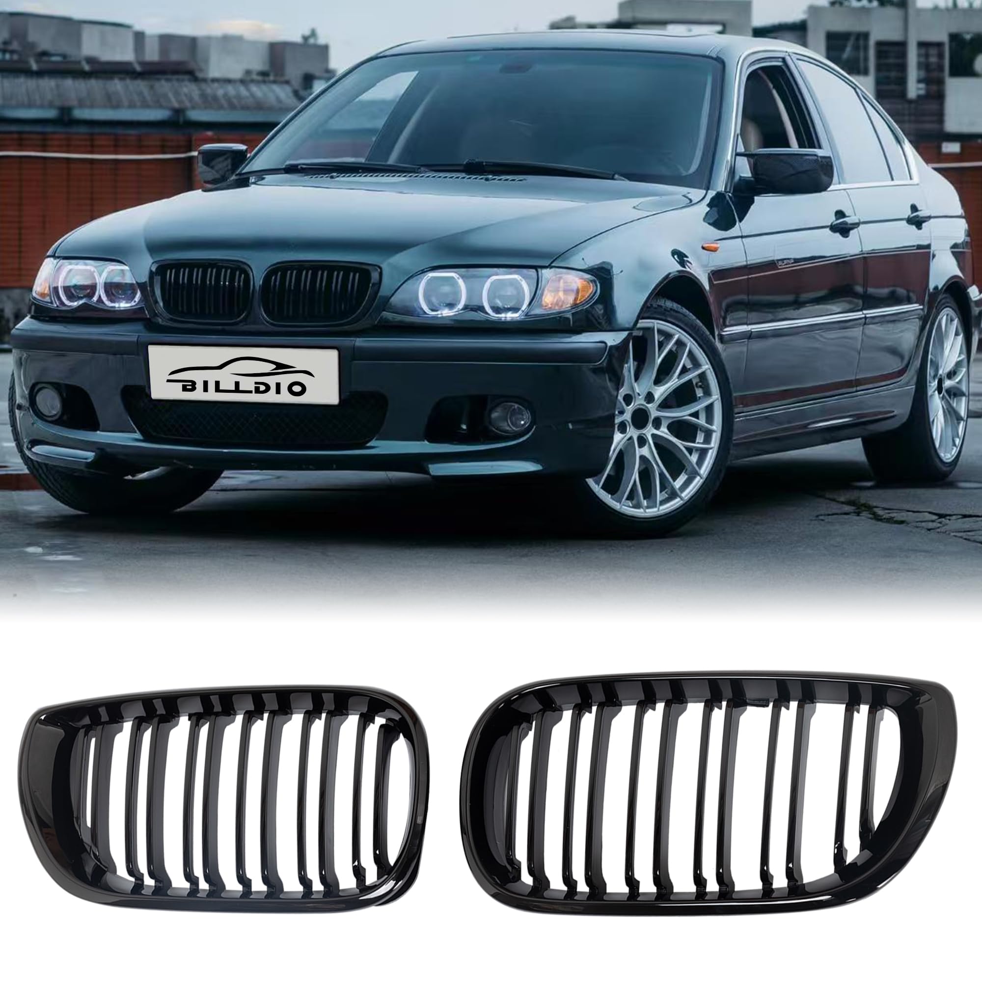 Amazon.co.jp: BILLDIO E46 グリル - フロントキドニーグリル ダブル