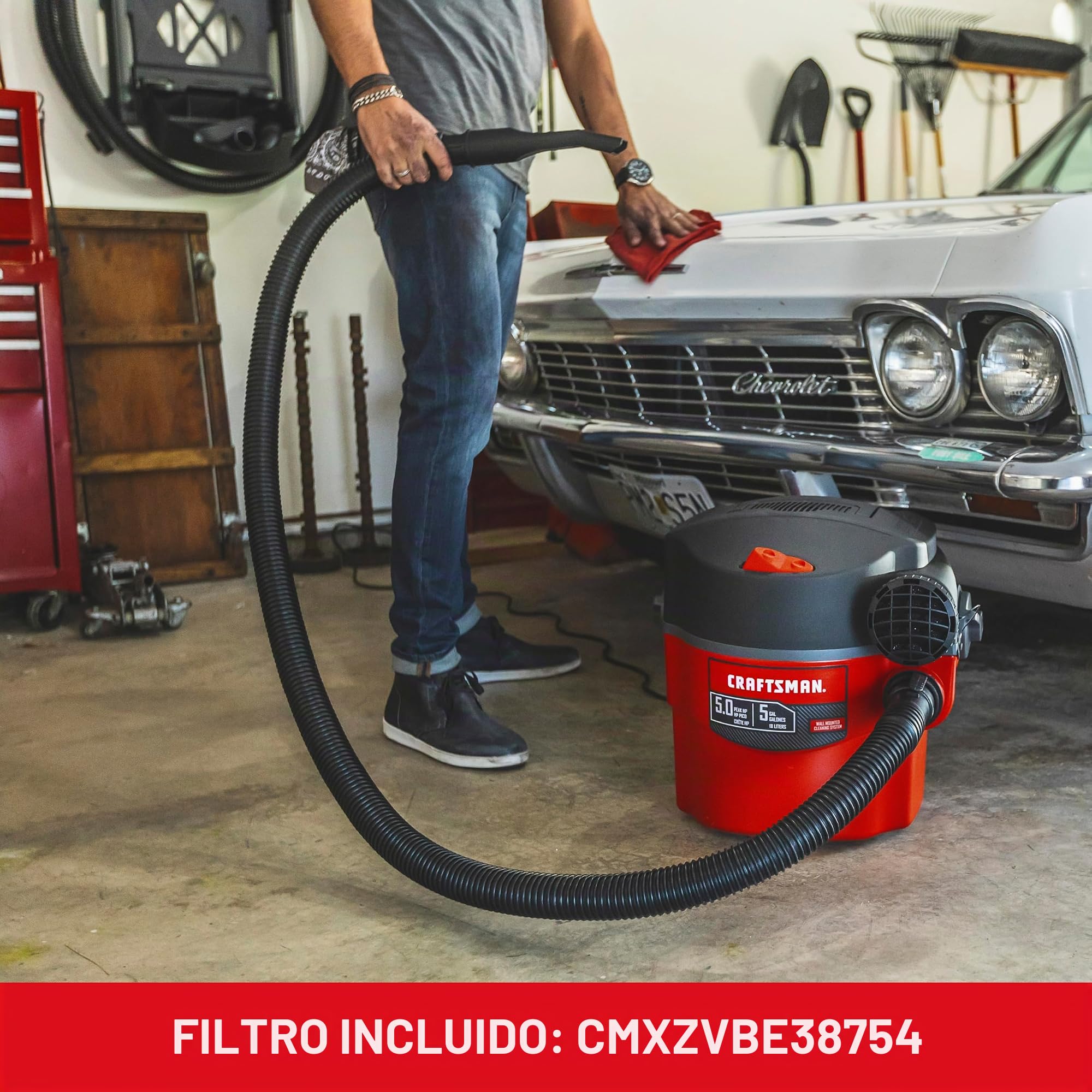 CRAFTSMAN CMXEVBE17925 - Aspiradora para tienda en seco y húmedo (5 galones, 5.0 Pico HP