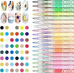 Nail Art Pens for Painting Nails,12 Colors Nail Polish Pens Quick Dry,3D Acrylic Nail Art Markers,Manicure Tools Design Kit for Home Salon (1.0mm Pen Nib)