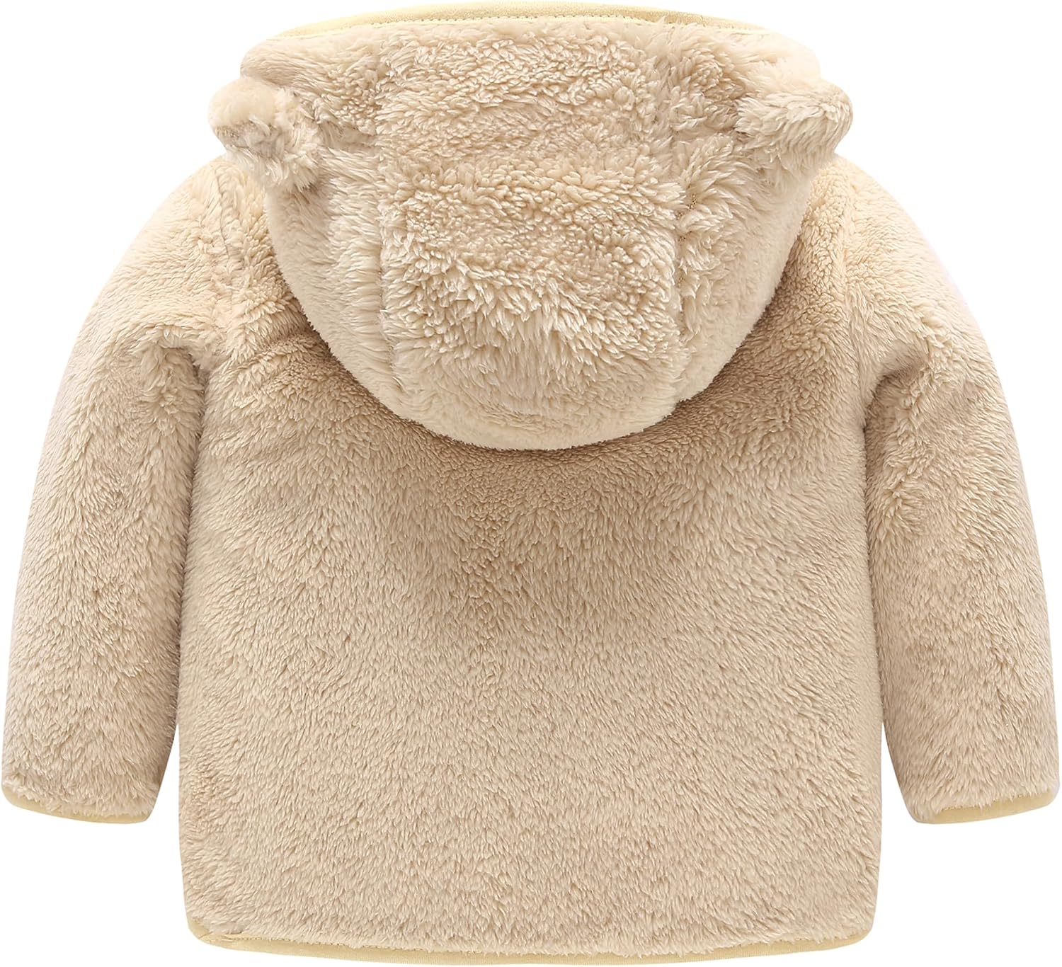 AIWUHE Baby Boys Girls Hooded Fleece Jacket Cute Bear Hoodie Zip Up Teddy Coat Sherpa Winter Warm Outwear With Pocket 1-6Y