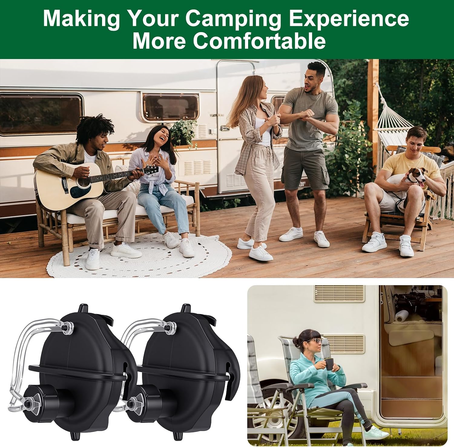 3 Pack Rv Sewer Valve Cap with 3/4" Hose Connect Rv Sewer Waste Hose Cap for Camper Outdoor Recreational Vehicles