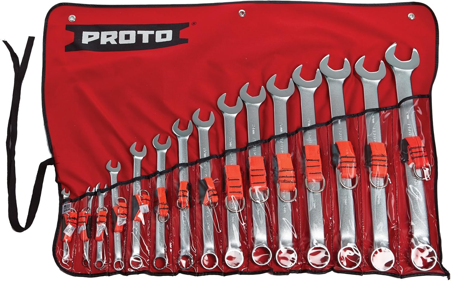 Stanley Proto Tether-Ready J1200P-MASD-TT 12 Point 15 Piece Satin Combination ASD Wrench Set