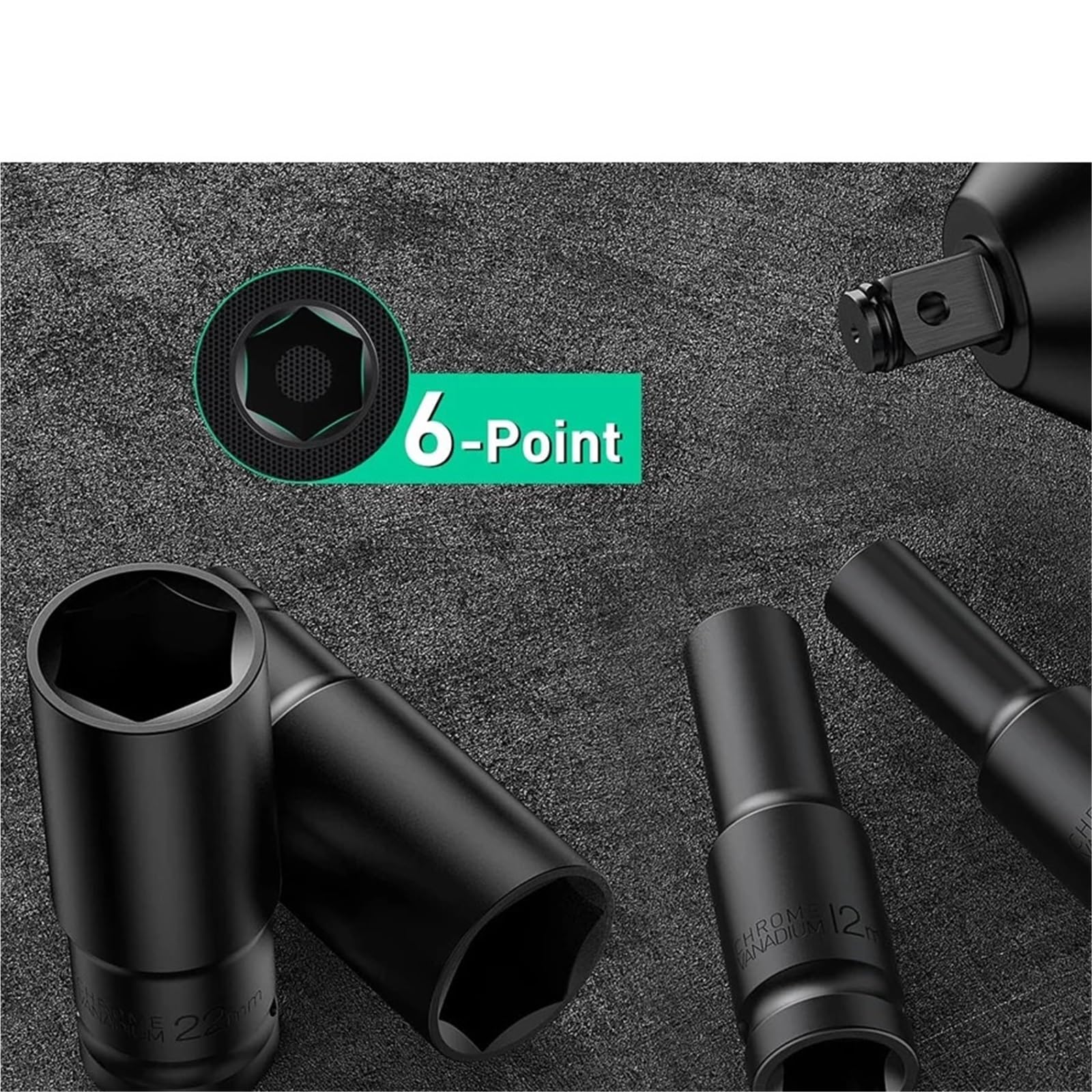 Set di bussole a impatto a 6 punti Para attacco da 1/2 pollice 10-20 pezzi/set a dimensioni metriche scatola Set di prolunghe(10pcs-8-17mm)