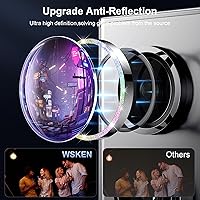 Vista 73 de WSKEN for Samsung Galaxy S24 Ultra Camera Lens Protector, Ultra Thin Scratch Resistant 9H Tempered Glass with Aluminum Metal Circle Camera Screen
