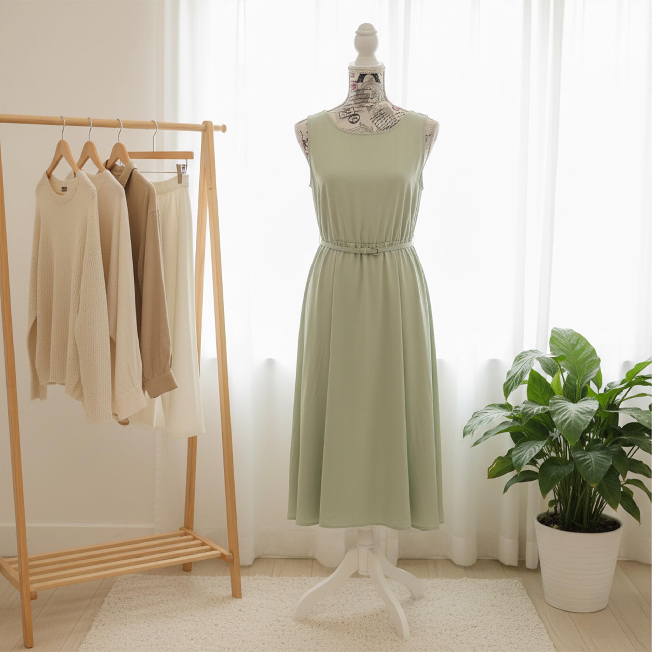 Mannequin de Couture Relaxdays, Femme, T36/38, réglable 130–167 cm, Design Paris, Pied en Bois, Multicolore