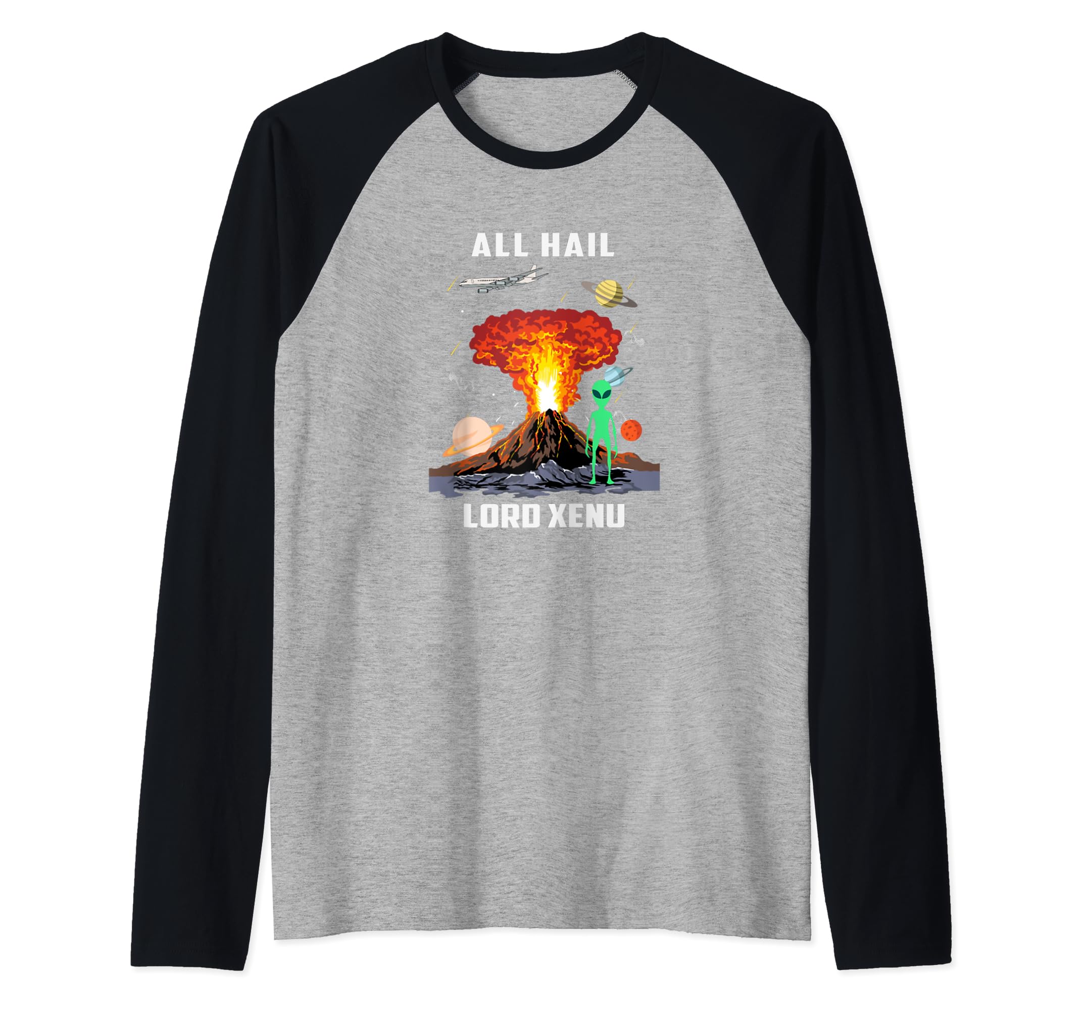 All Hagel Lord Xenu Alien Acception Raglan Baseball Tee