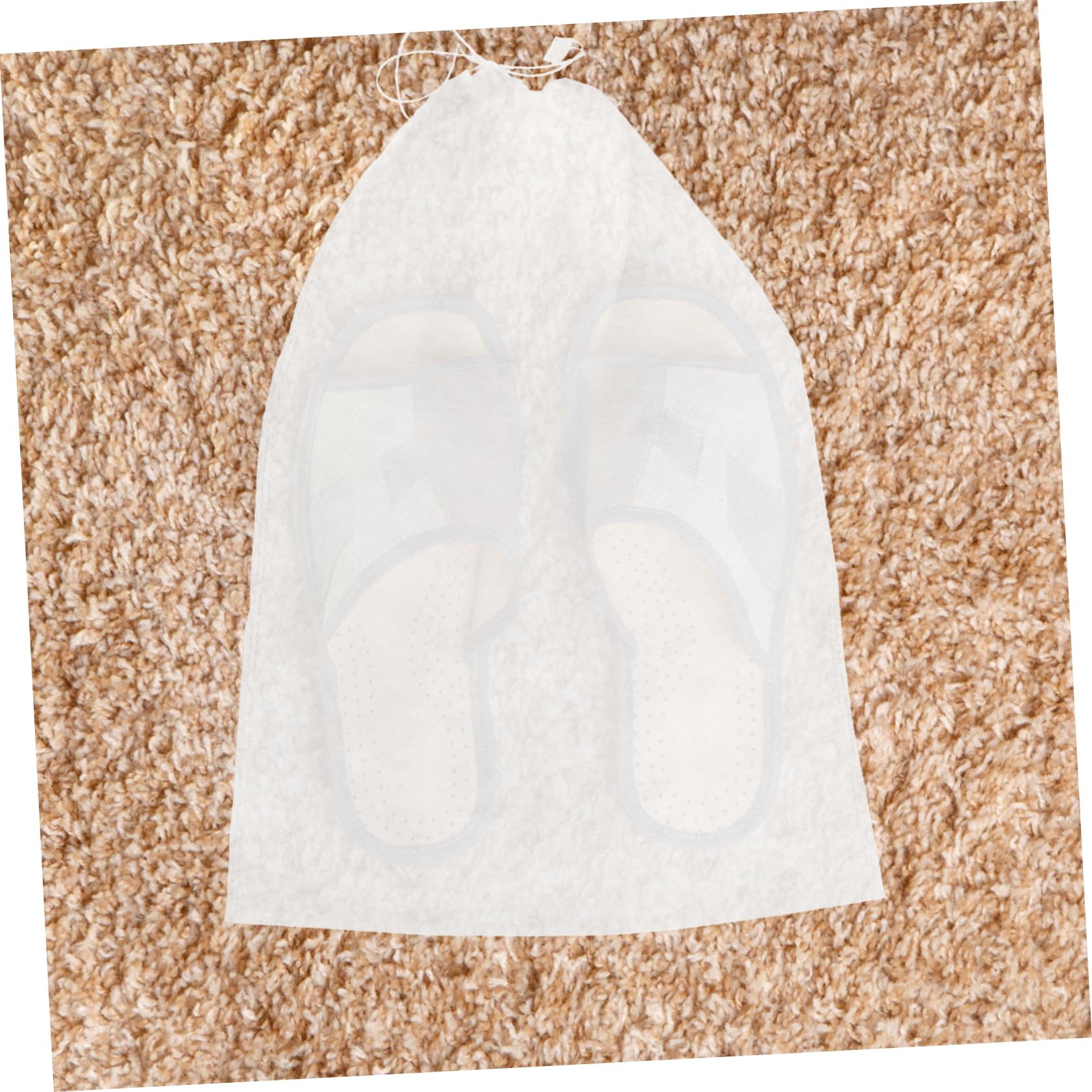 Beavorty Sacchetti Facile Identificazione Contenuto 50 Pezzi per Scarpe da Viaggio Non Tessuto Bianco, Borsa Porta Scarpe Anti Polvere Grande 32x48 Cm per Casa e Viaggio