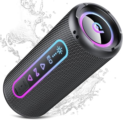 💎 76% MEGA DEAL! Altavoz Bluetooth Potente 25W, Altavoz Bluetooth con Graves Duales, 24H Reproducción, 5 Modos RGB, Emparejamiento TWS, Impermeable IPX7, Soporte AUX/TF, Altavoz Portátil para Fiestas y Viajes