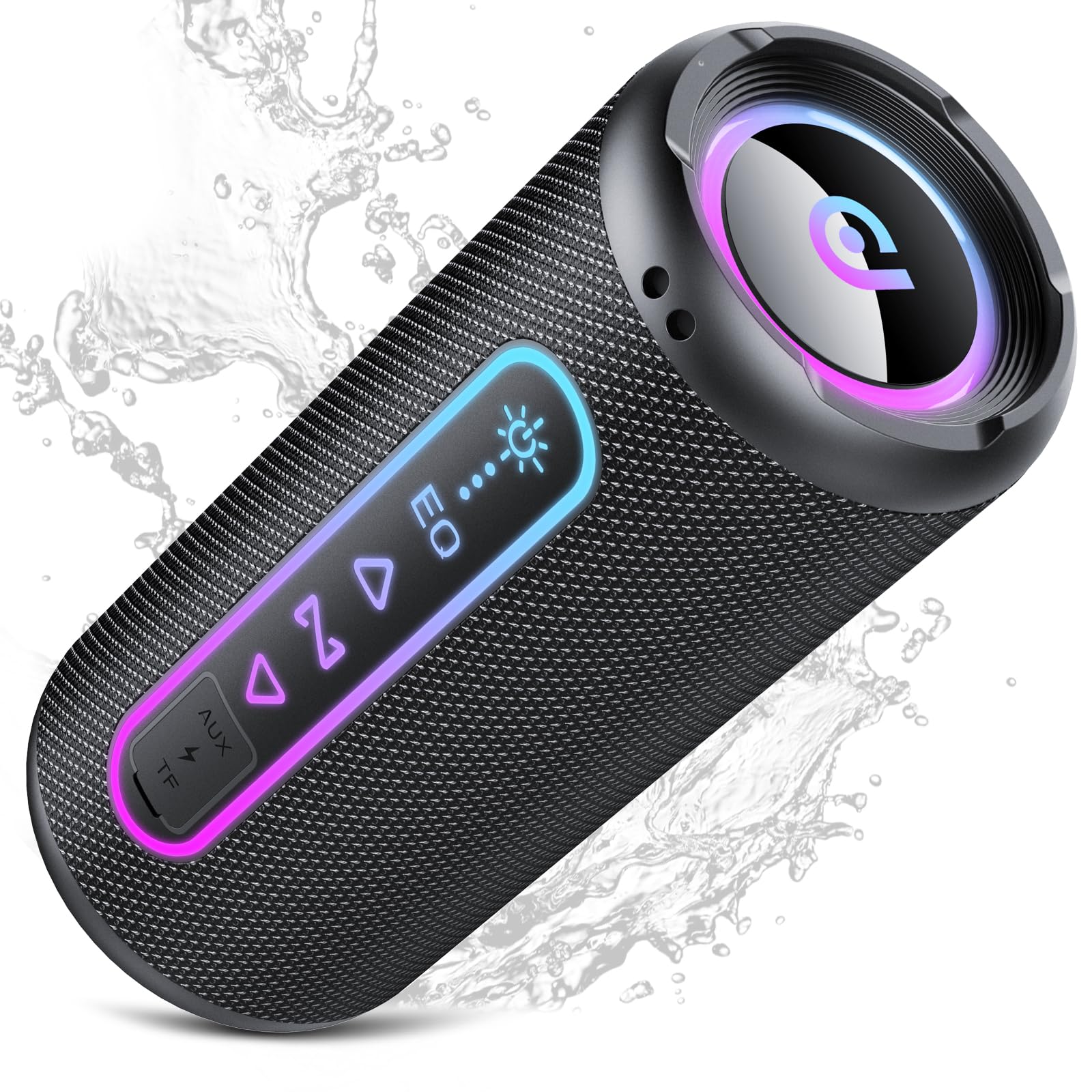 Cassa Bluetooth Potente 30W, Altoparlante Bluetooth con Doppio Driver Basso, 30H Autonomia, 5 RGB Modalità, Accoppiamento TWS, IPX7 Impermeabile, Supporto AUX/TF, Speaker Bluetooth per Feste/Viaggi