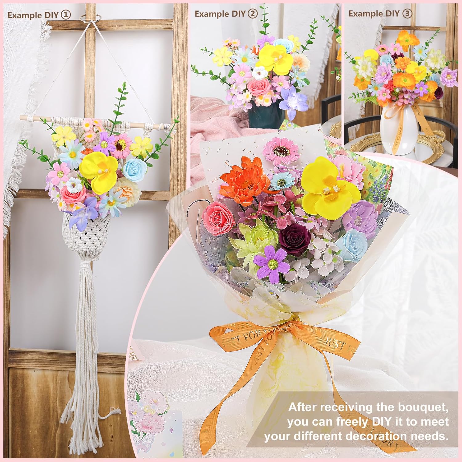 Preserved Soap Flowers Roses Bouquet Gift for Women Mom Wife Girlfriend Grandma on Birthday, Mother’s Day, Anniversary, Valentine’s Day, Christmas (Colorful)