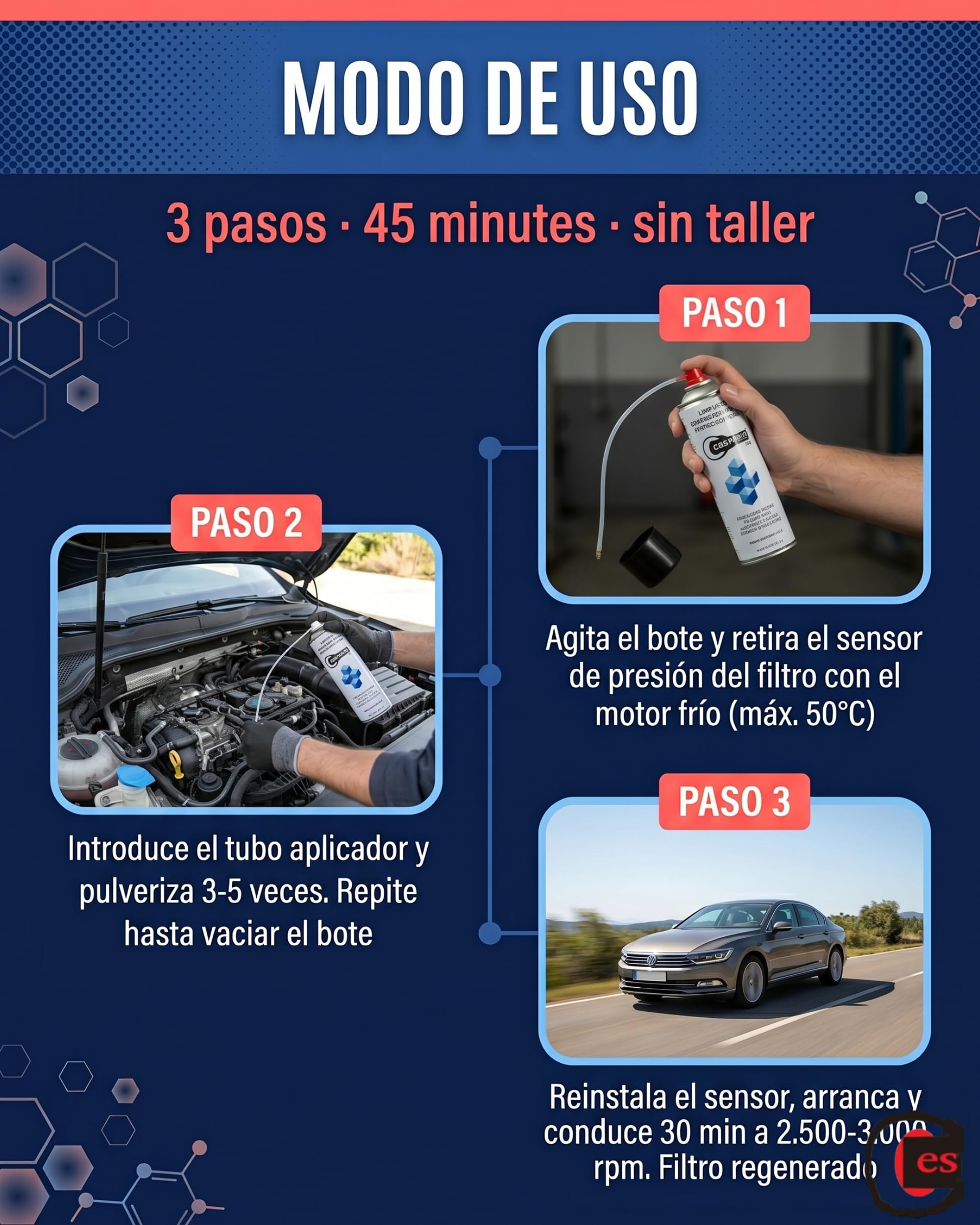 Limpiador/Regenerador de Filtro de partículas Diesel. 650ml. Limpiador DPF/FAP. (1)