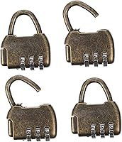 Vista 6 de Candado de metal con cerradura de combinación retro para cajón, cerradura de seguridad retro, estilo antiguo, 8 uds