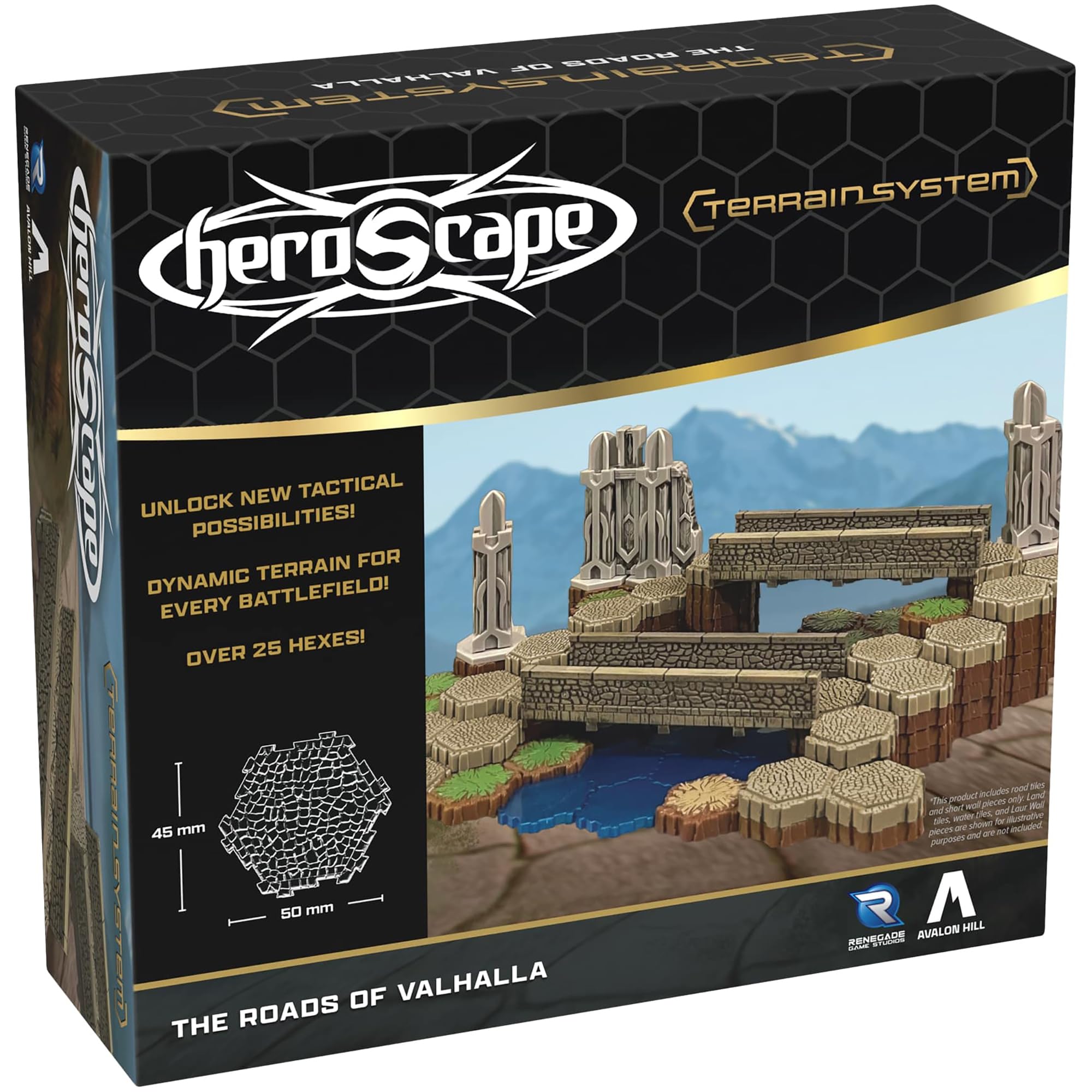 Renegade Game Studios - Heroscape Roads of Valhalla Terrain Expansion - Add on Content for The Heroscape Miniatures Game - Battle Box or Master Set is Required to Play