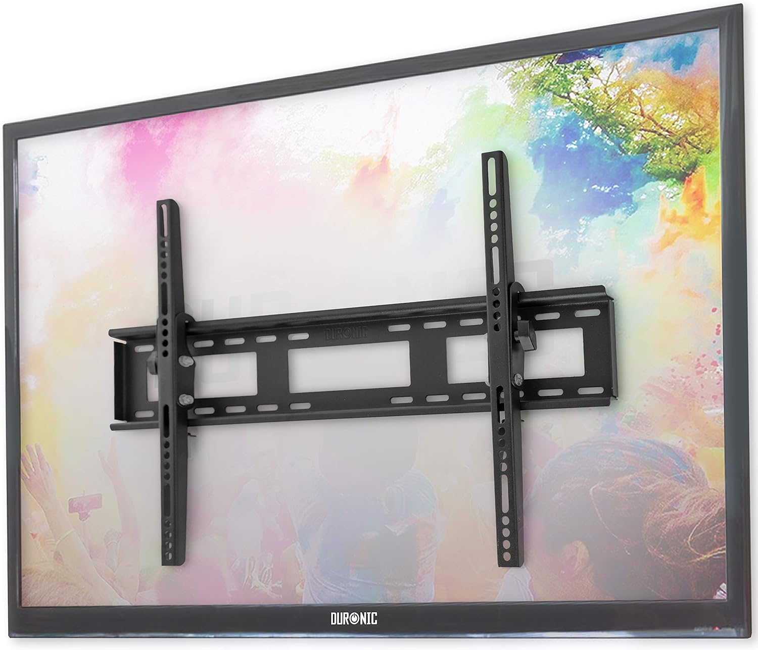 Duronic TV Bracket Wall and Ceiling Mount TVB123M 32-60 Inch Television Screen VESA Up to 600x400mm Flat Screen LCD LED OLED QLED Strong Heavy Duty