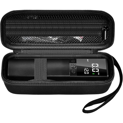 Boobowl Hard Case for Pumteck AP1-P/ MY01 Electric Ball Pump, Travel Smart Air Pump Storage Bag with Accessories Mesh Pocket & Detachable Handle for Coaches, Referees (Box Only) - Black