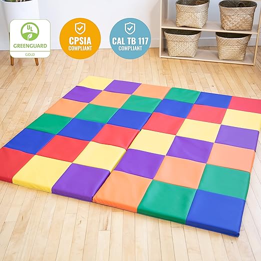 ECR4Kids SoftZone Patchwork Alfombra de Juego Plegable 147 cm miniatura 6