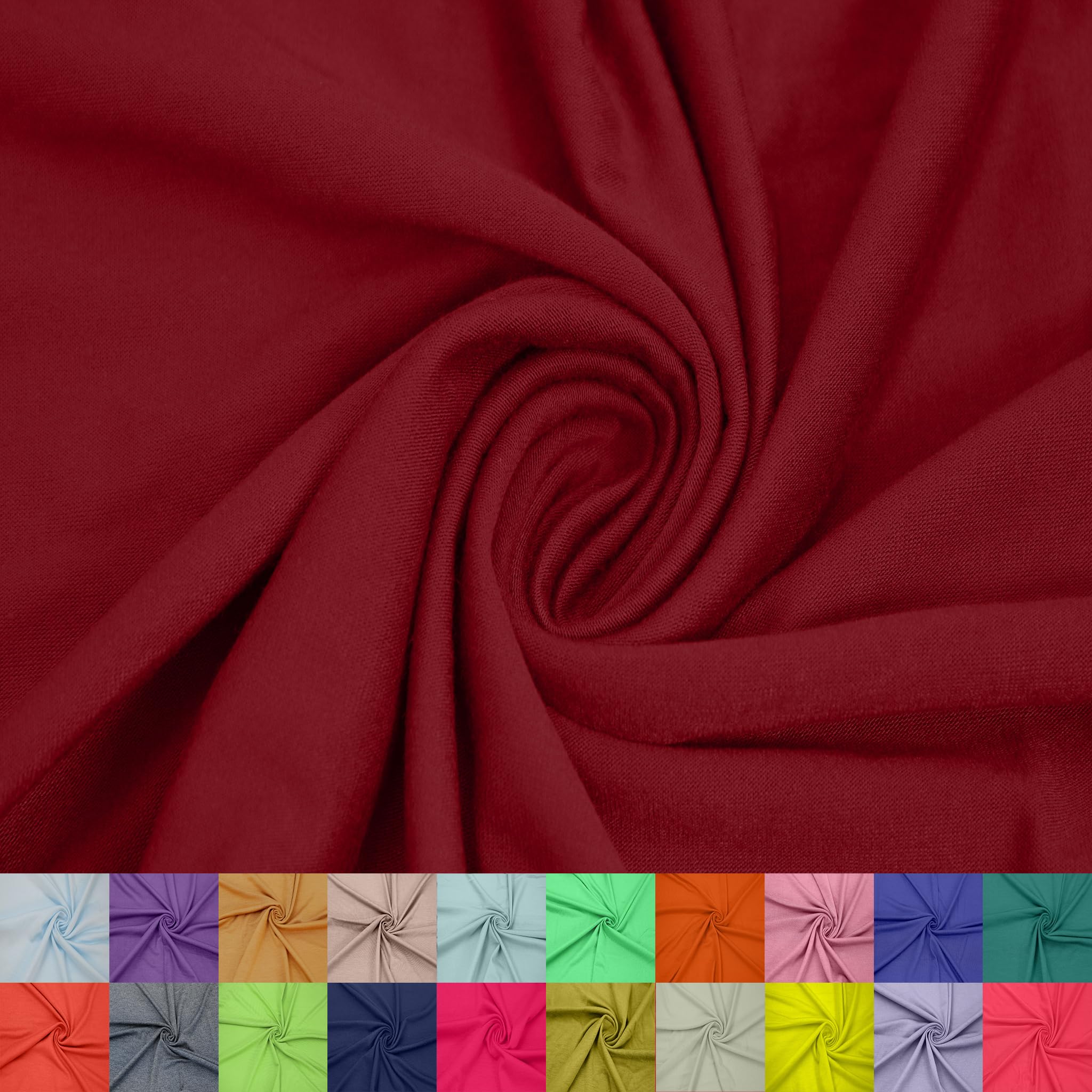 60" Wide Rayon Spandex Jersey Knit Fabric by The Yard - 4-Way Stretch, 200GSM, Medium Weight -Soft & Breathable - Apparel, Accessories, Maternity & Decorations — view 31