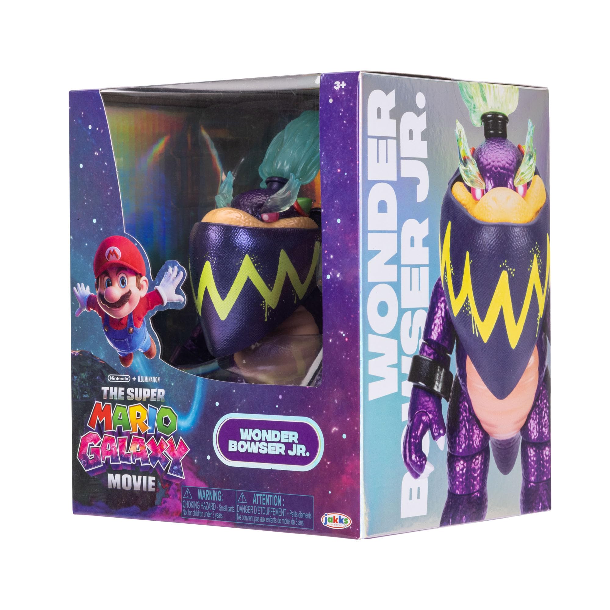 Jakks Pacific Super Mario Galaxy Movie Bowser Jr. 12,7 cm figurka | Jakks Pacific Figurka Super Mario Galaxy Movie Bowser Jr. 5"/12,7 cm, oficjalna licencja, dla dzieci w wieku od 3 lat