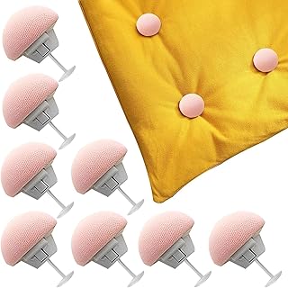 FETHİYE TOPTAN Yorgan Kılıfı Sabitleyici Mantar Çarşaf Tutucu Nevresim Örtü Düzenleyici Düğme Seti 4 Adet (PEMBE)